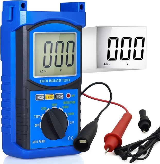 INFURIDER Digital Insulation Resistance Tester YF-6688F, Megohm Meter Test Voltage to 2500V w/LCD Backlight Display