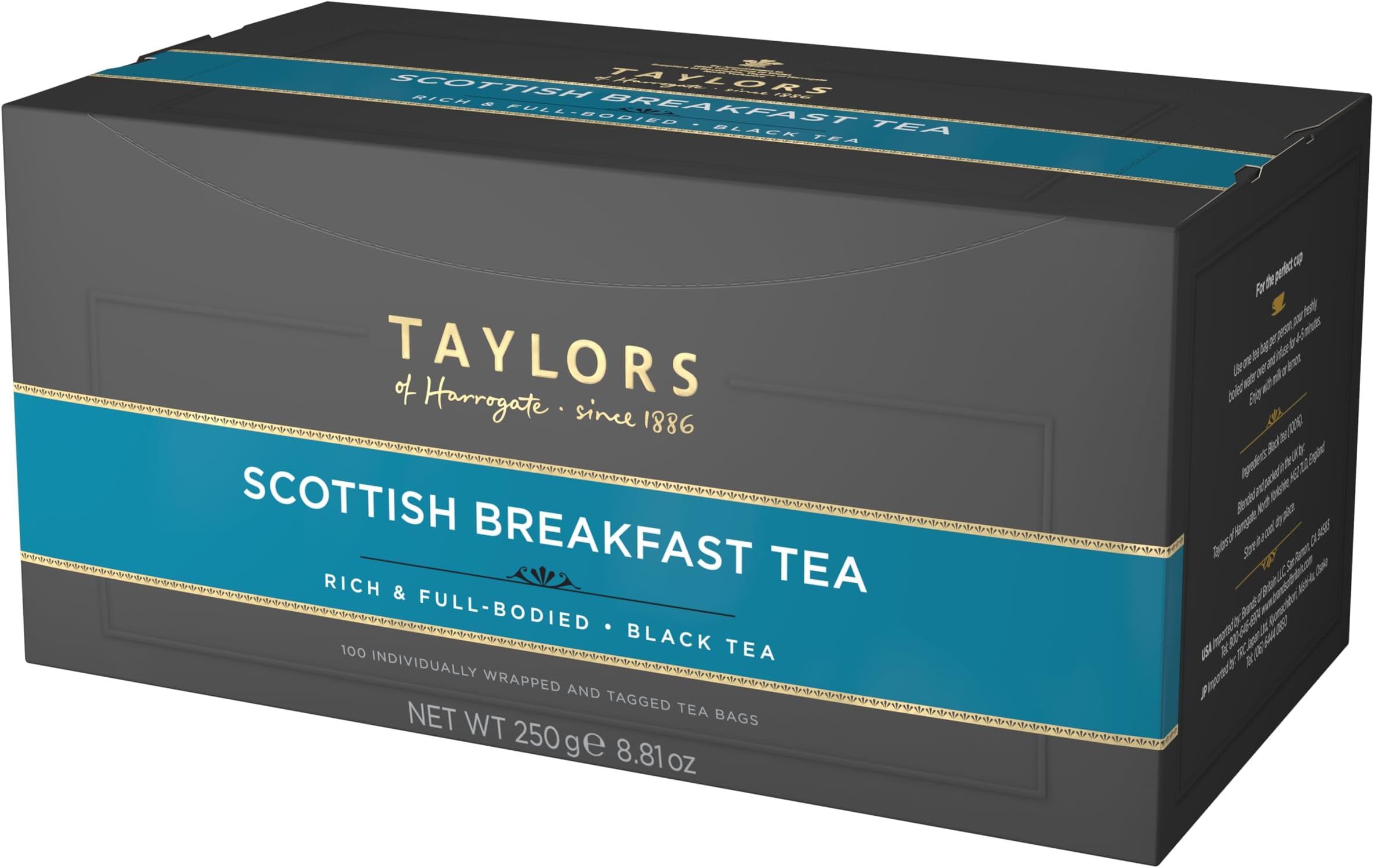 Scottish Breakfast Tea 100 Tagged Tea Bags