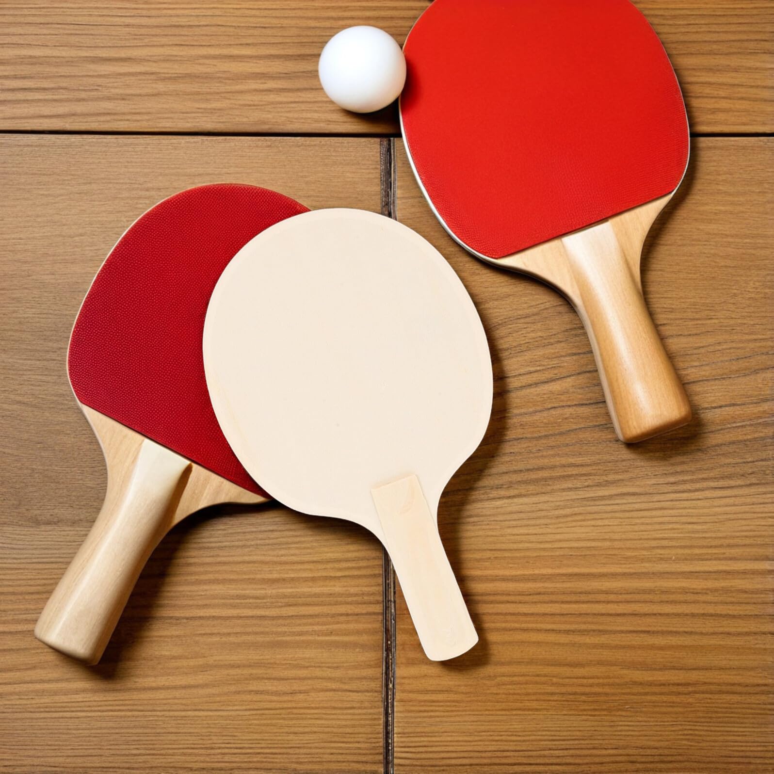 Racchetta da Ping-pong in Legno Grezza 10 Pezzi Beige | Finitura Non Verniciata, Presa Liscia, Decorazioni Scuola, Sessioni Sportive in Famiglia e Scuola Stile Casuale