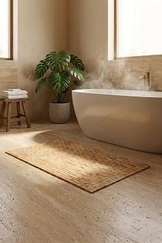 Do al Bambu Banyo Paspas /Suya Dayan kl  Dekoratif Banyo Mat  Kahverengi 90 x 60