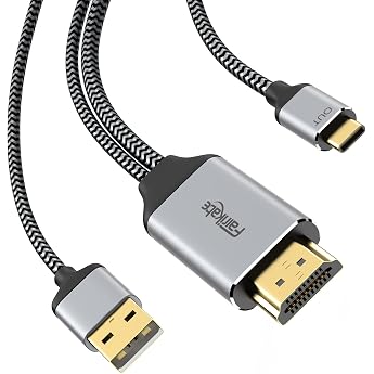 fairikabe HDMI to USB-C Cable 4K@60Hz HDMI to USB Type C Adapter Cable 6.6ft for MacBook Pro PS5 Xbox Steam Deck Dock to AR G