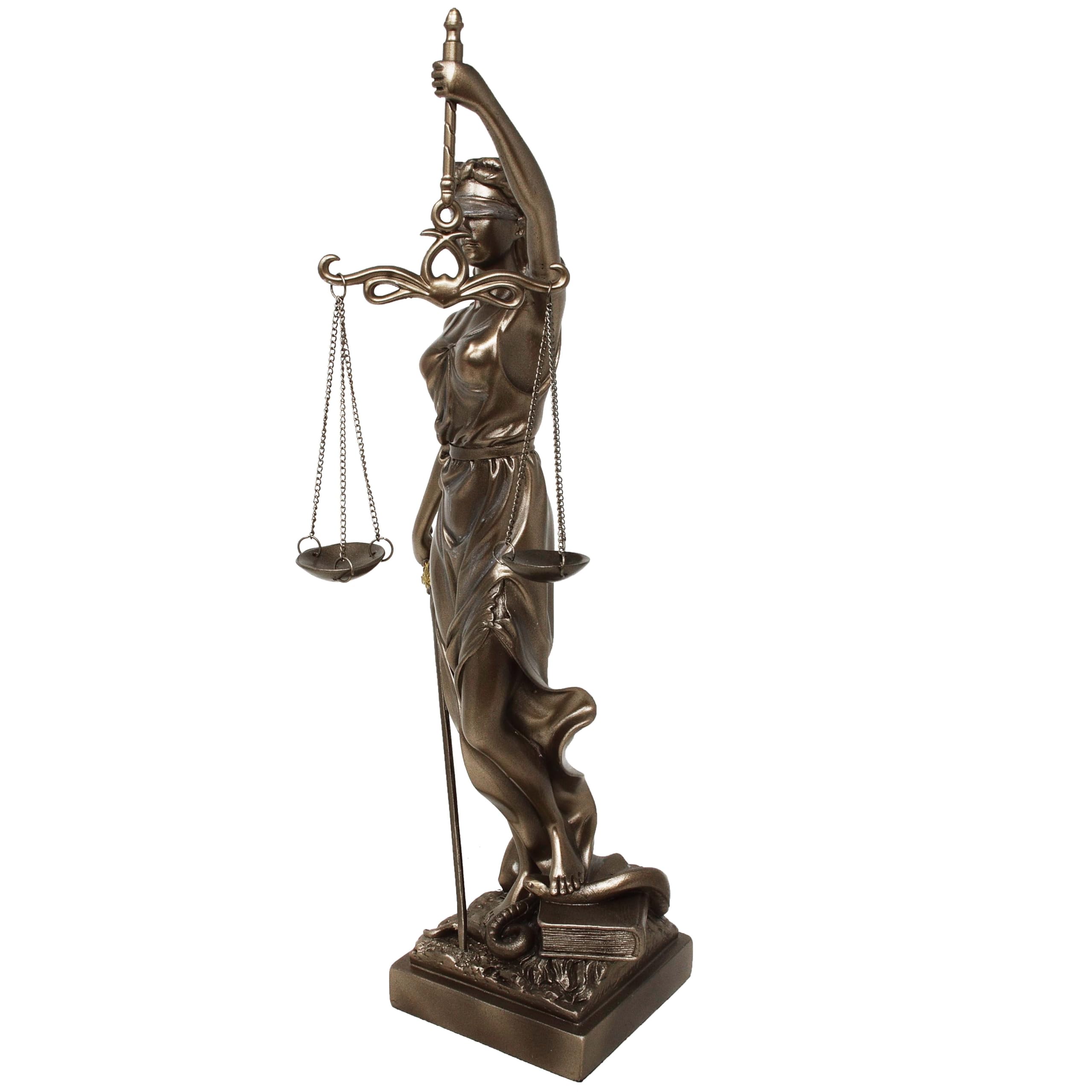 Scultura Justitia bronzo Decorazione Figura dio