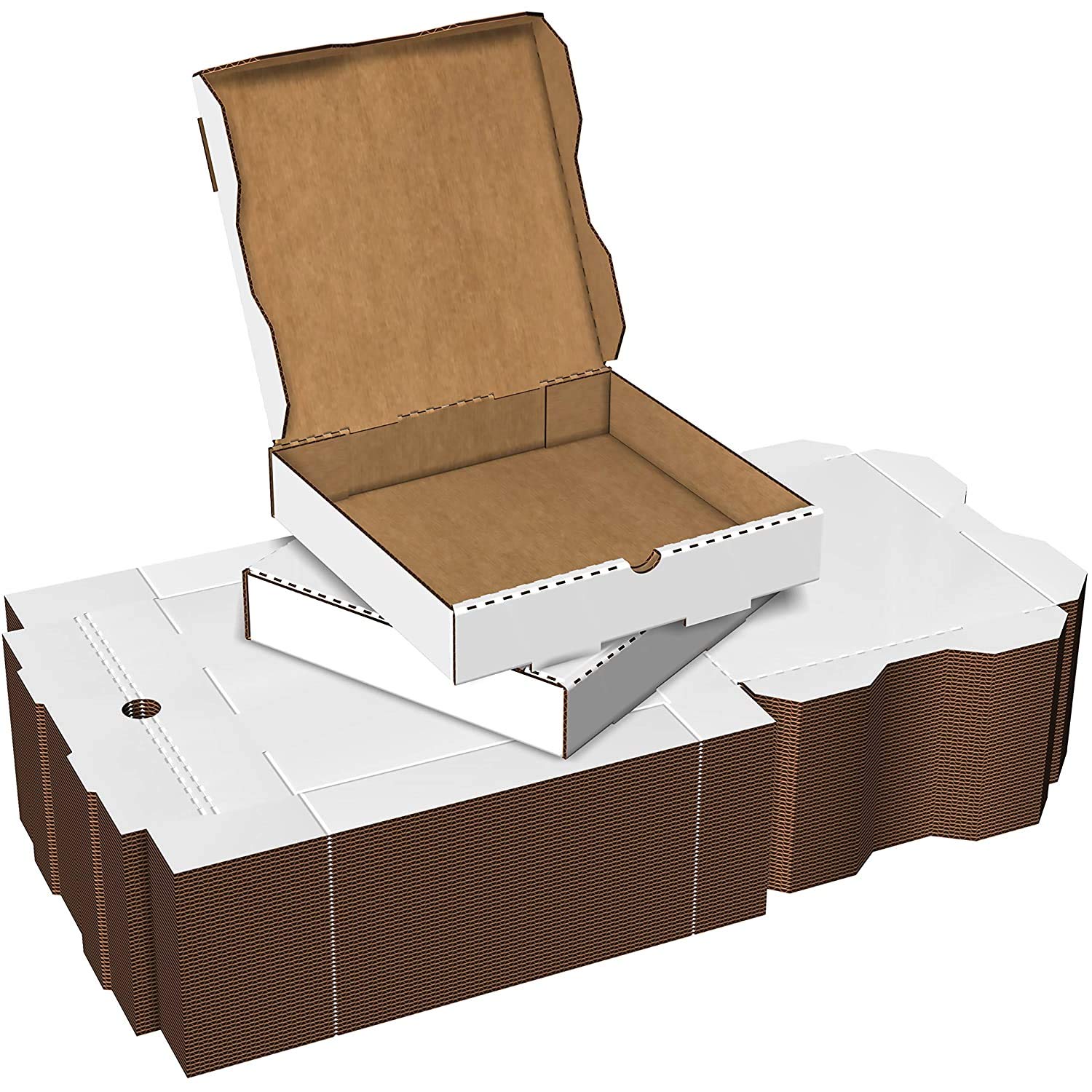 Sriyug Print Production White 12 x 12 x 1.5 Inch 3 Ply Corrugated Pizza Packaging Box, Pack of 25 Boxes (B07HQL9G8C) Amazon Price History, Amazon Price Tracker