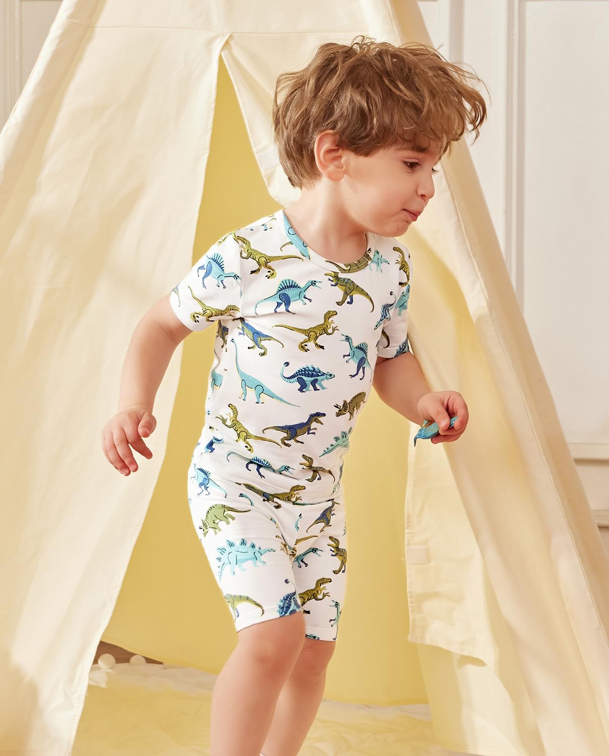 Bamboo Viscose Toddler Car Pajamas Boys Girls Kids Cool Short Summer 12M-8Y Snug fit Pjs Set 2pcs - Image 2