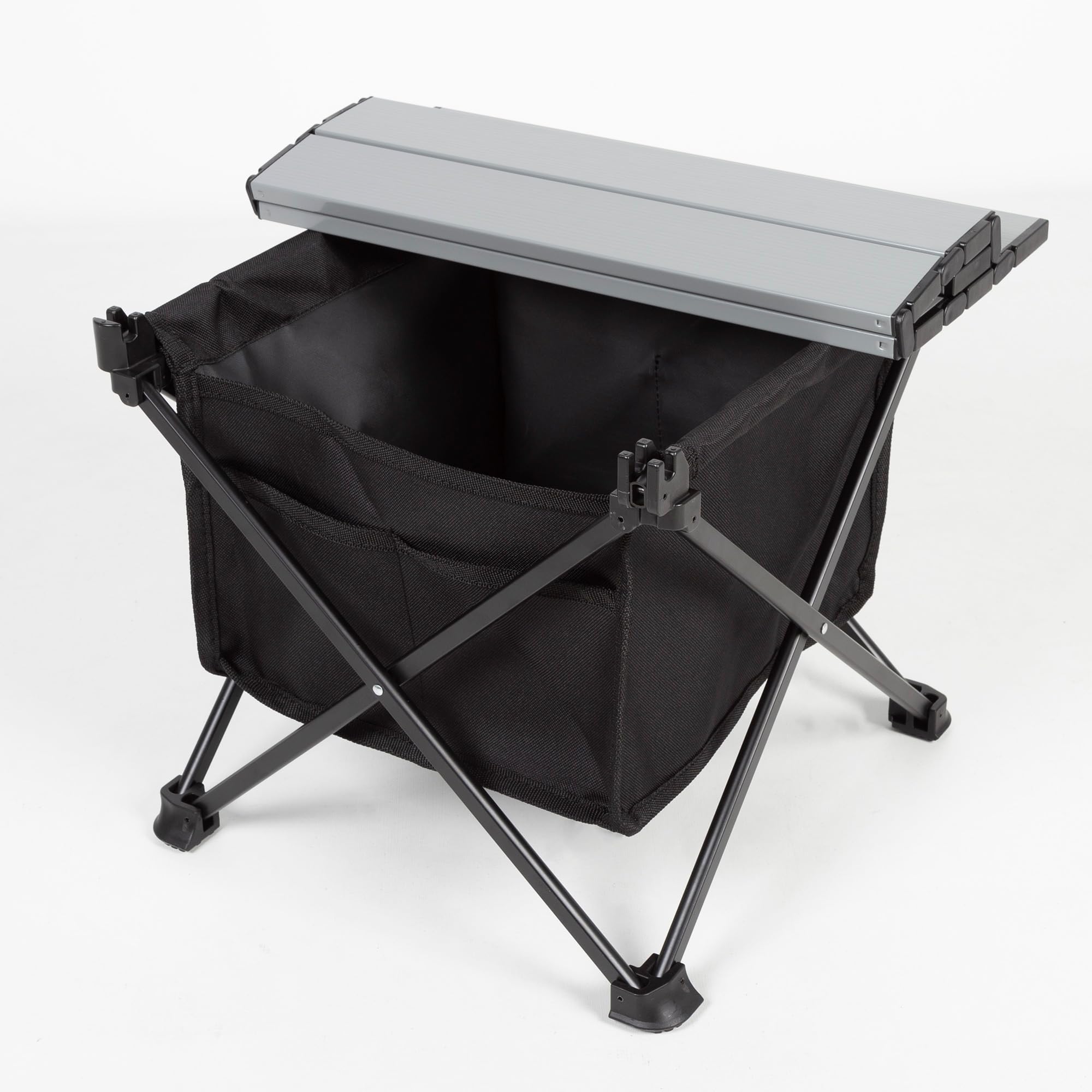 AKTIVE Camping- Table de Camping Pliante avec Sac de Rangement, Table de Camping Pliable Légère et Solide, Polyester et Aluminium, Plage ou Jardin, 40X35X30 cm