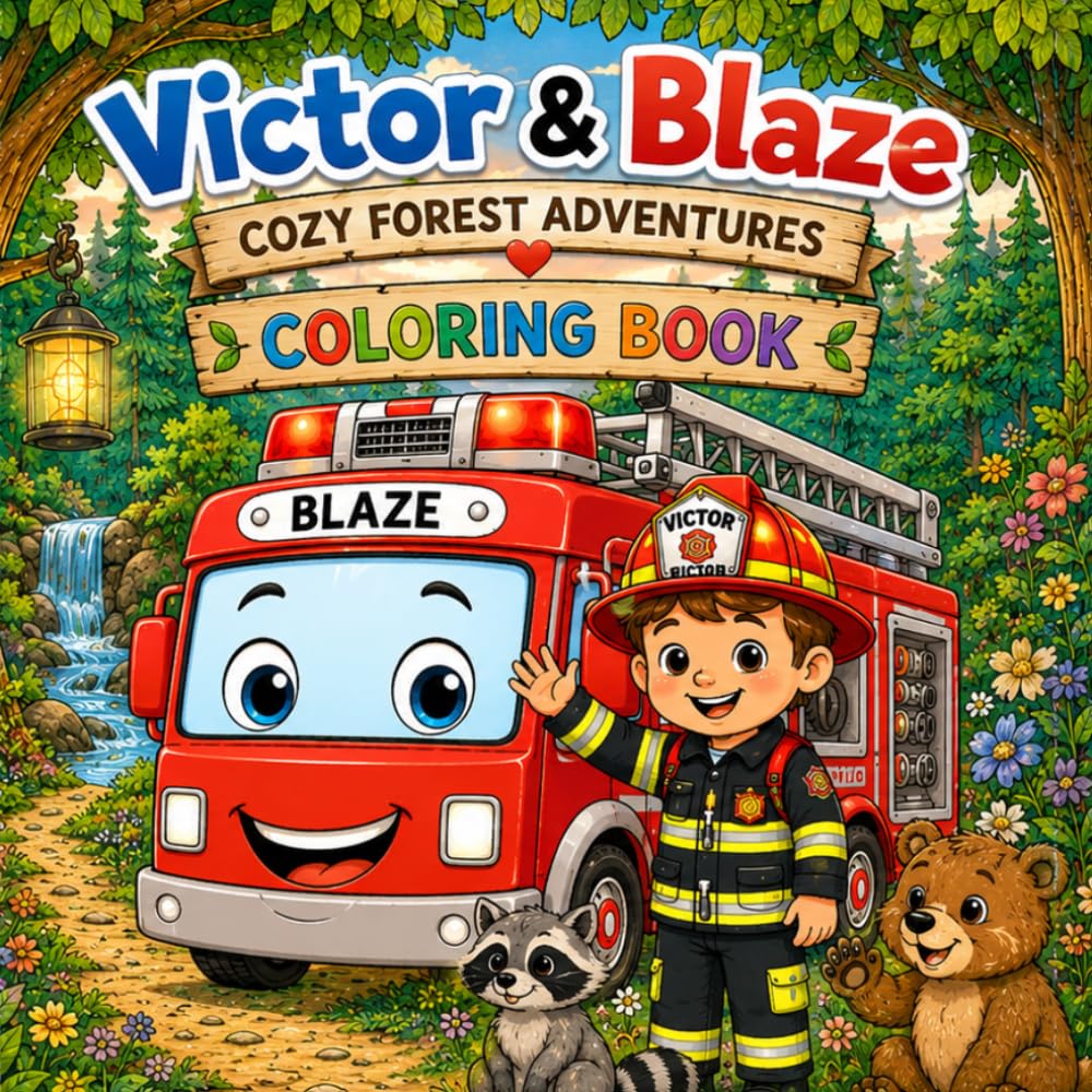 Victor & Blaze: Cozy forest adventures coloring book