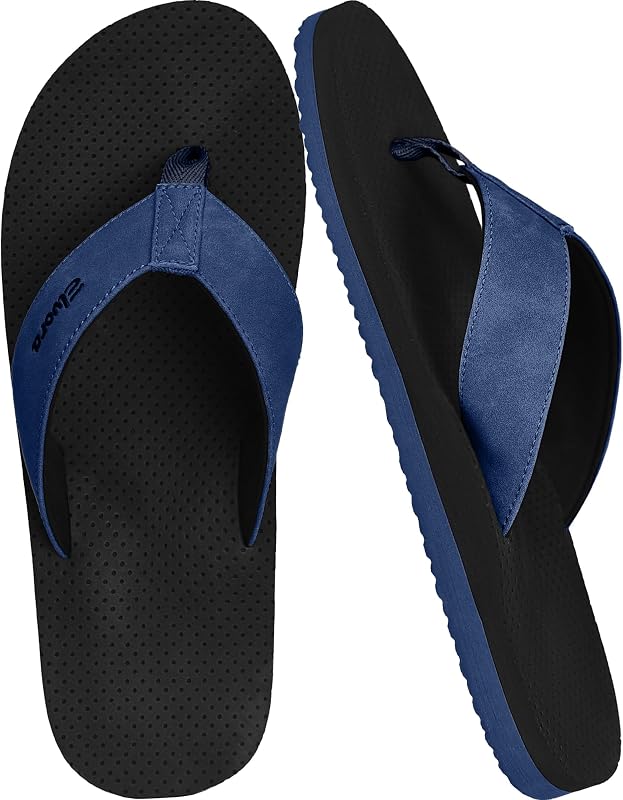 Men's Flip Flops with Arch Support - Quick-Dry Beach Sandals