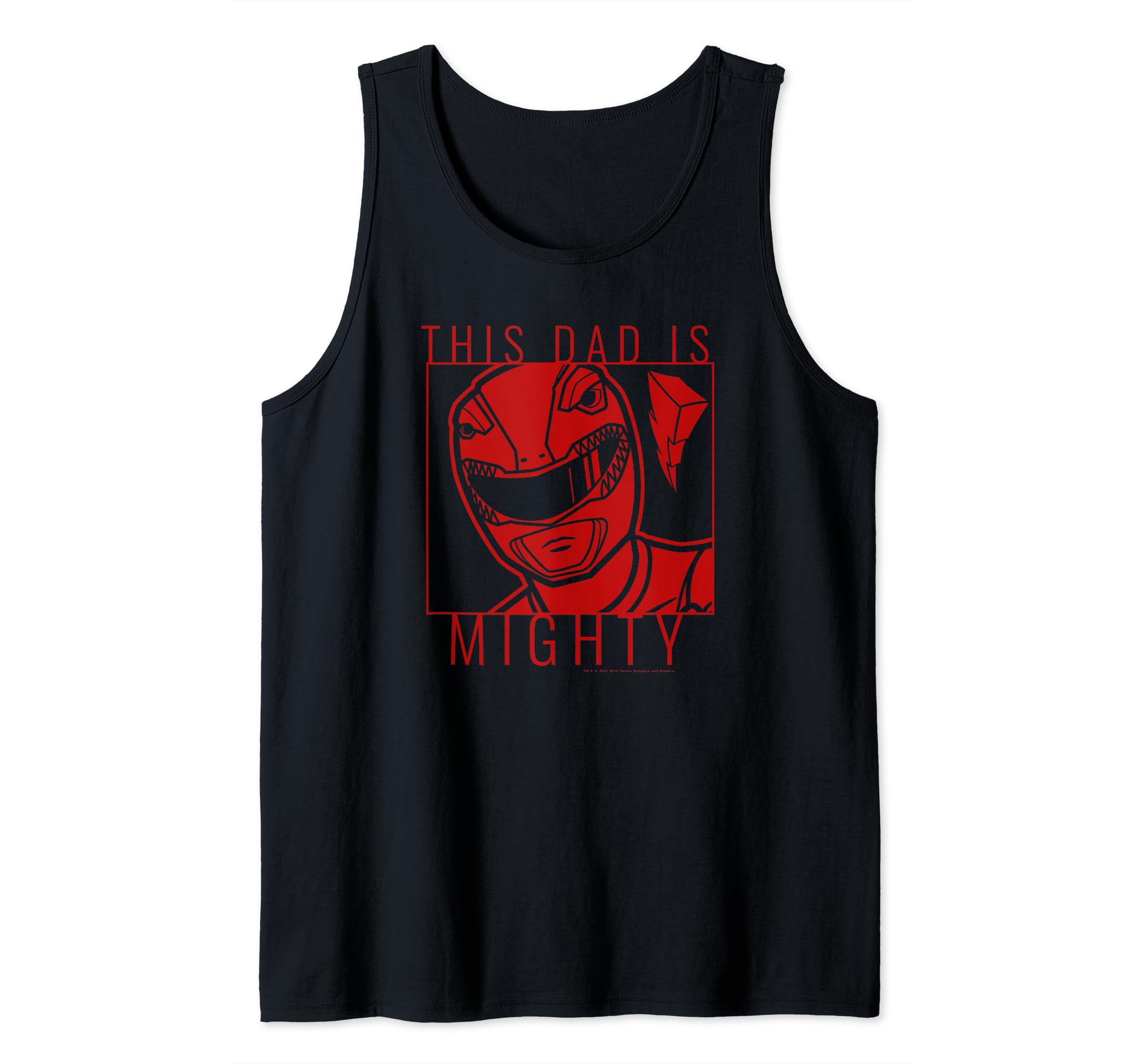 Power Rangers Father's Day Red Ranger This Dad Is Mighty Tank Top