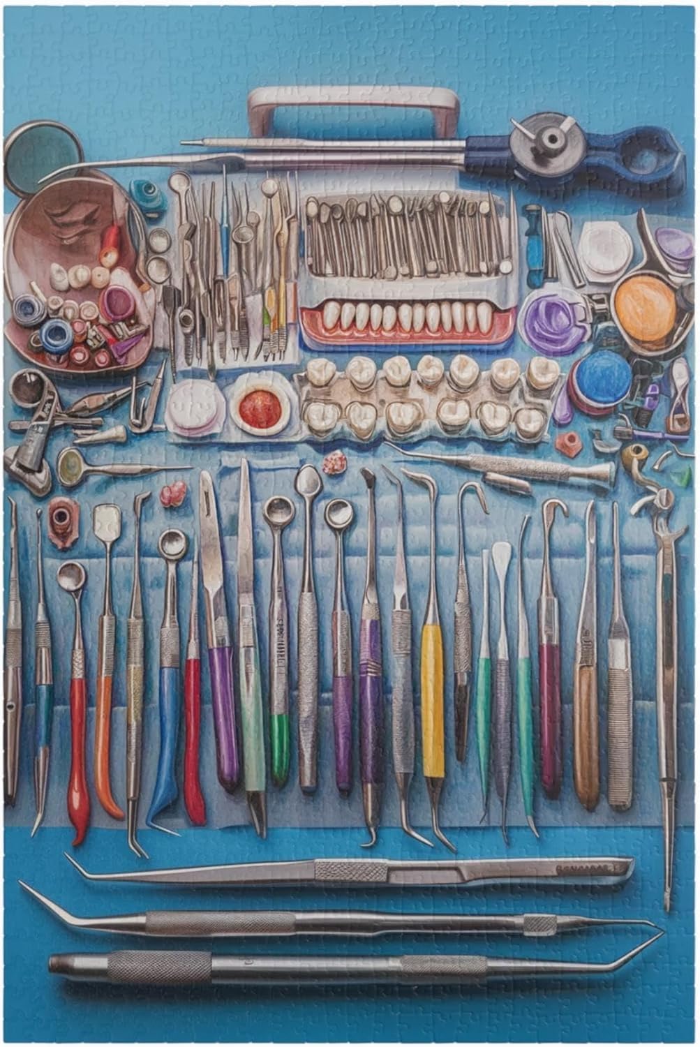 Dentist Puzzles for Adults 300 Pieces - Dental Tools Jigsaw Puzzle, Brain Teaser Fun Game