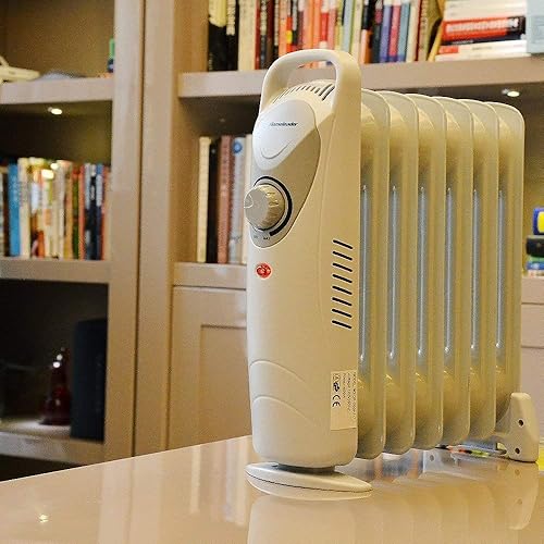 Miniatura 8 de Homeleader Calentador radiador lleno de aceite con termostato ajustable, calentador personal eléctrico con seguridad contra sobrecalentamiento, para