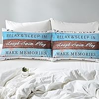 Vista 5 de Juego de funda de edredón rústica de madera con estampado de cabaña de lago tamaño Queen para niños, niñas, niños, adolescentes, decoración