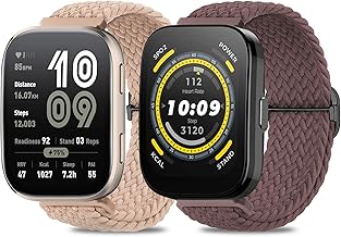 2 Pieces Competitible Watch Straps with Amazfit Bip 6/Bip 5, 22 mm Compatible Wristbands for Amazfit Bip 5/Bip 6 Replacement Elastic Strap