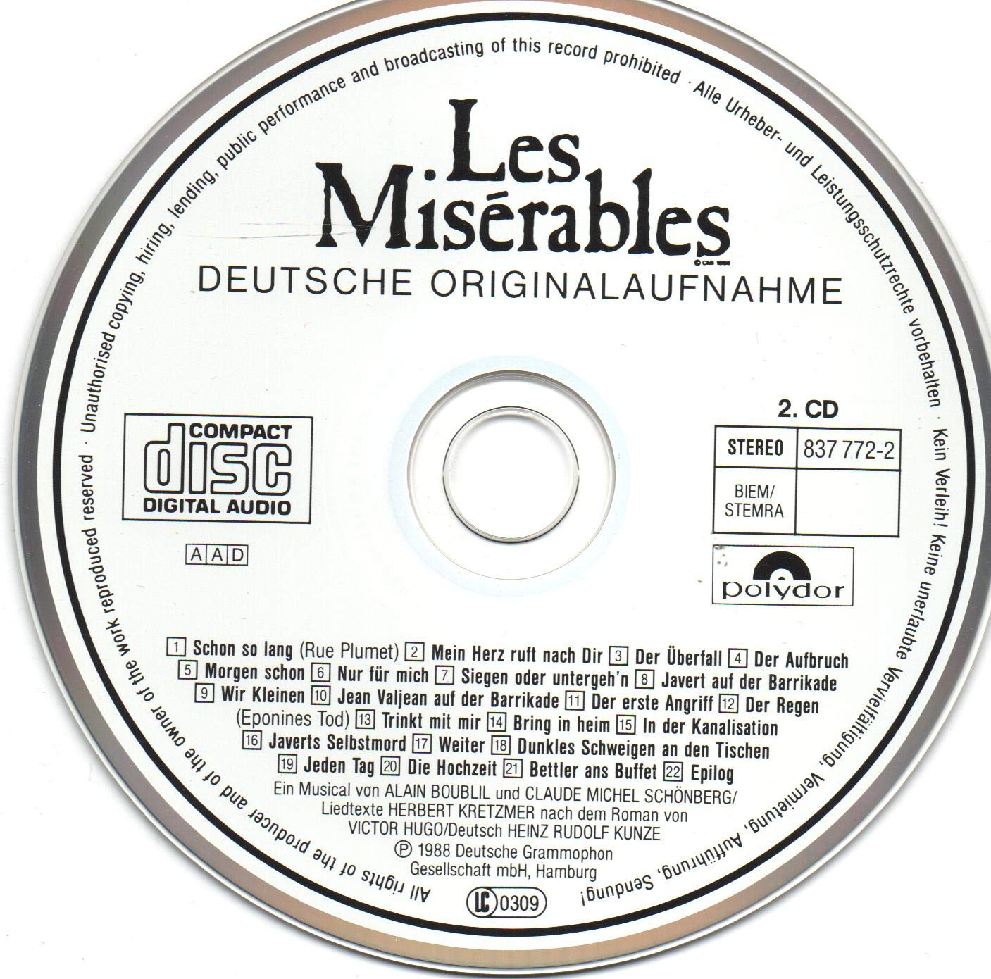Les Misérables - Die Musical Sensation in Wien (Deutsche Originalaufnahme)