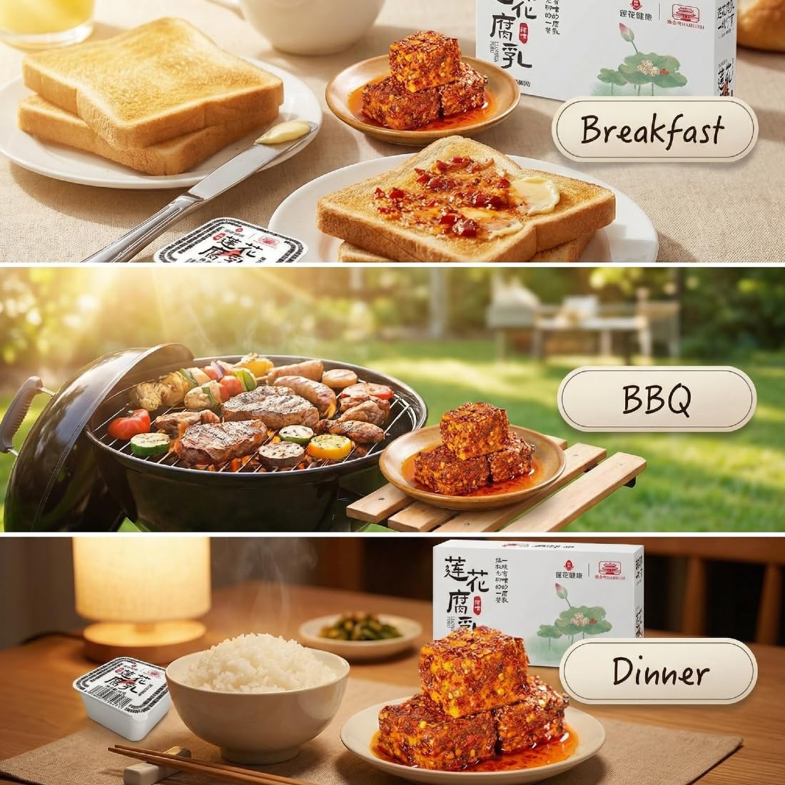 Würziger fermentierter Tofu, würziger fermentierter Bohnenquark, 180 g (20 g * 9 einzelne kleine Stücke), traditionelle chinesische herzhafte Tofu-Konservierung, aromatische Umami-Beilage