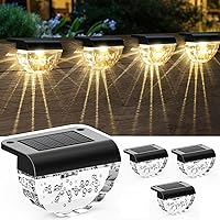 Auting Luce Solare LED Esterno Lampade da parete, 4 Pacchi Illuminazione per Vialetti