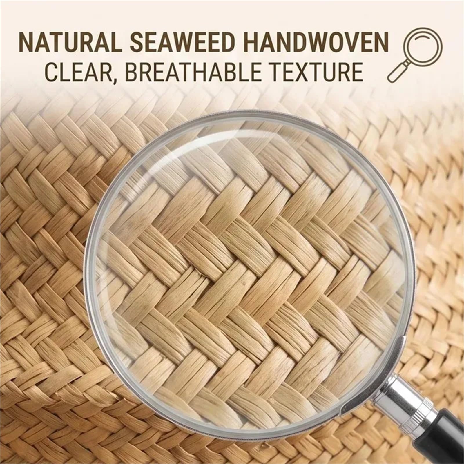 Cesta de almacenamiento tejida a mano pasto marino natural | Con asas dobles, cubierta for maceta, forma de calabaza, tejido cónico for lavandería, sala de estar