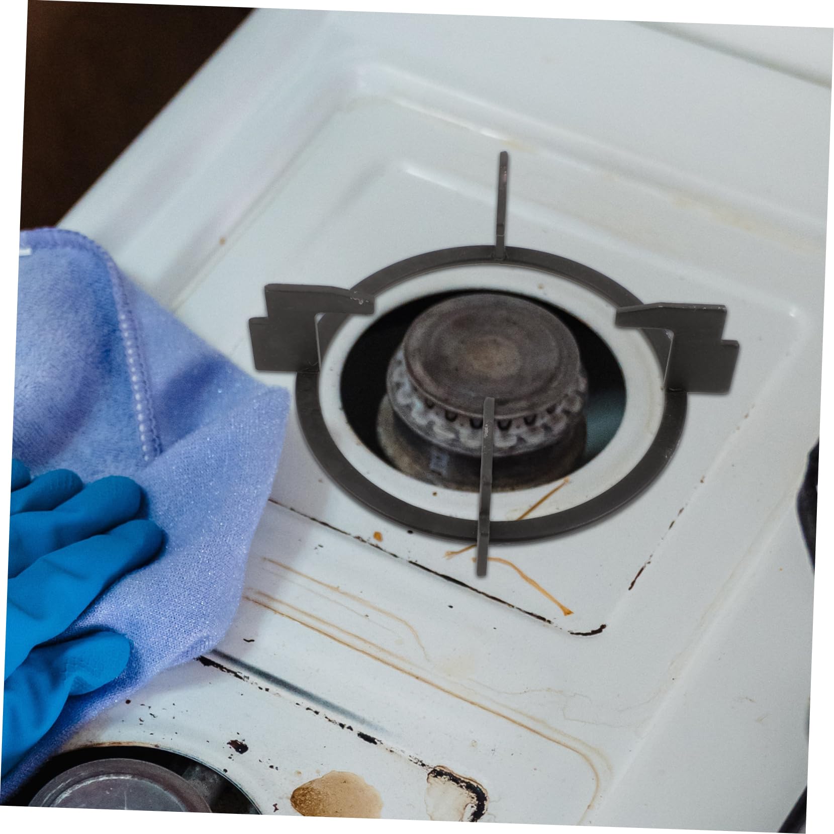 Halterungen für Gasherdgestelle aus Schwarzem Eisen Wok Ringständer und Topfgestellhalterung Rutschfeste Vielseitige Topfhalter für Gasherde Installieren Geeignet für Küchen