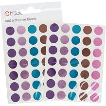 Blick Labels, Fashion Colours, Self Adhesive Stickers, Holographic Circles, 12mm, 70 Labels, for Home, Office, Family, School, Holiday Calendar Organising, Planner, Rewards Chart, Colour Coding