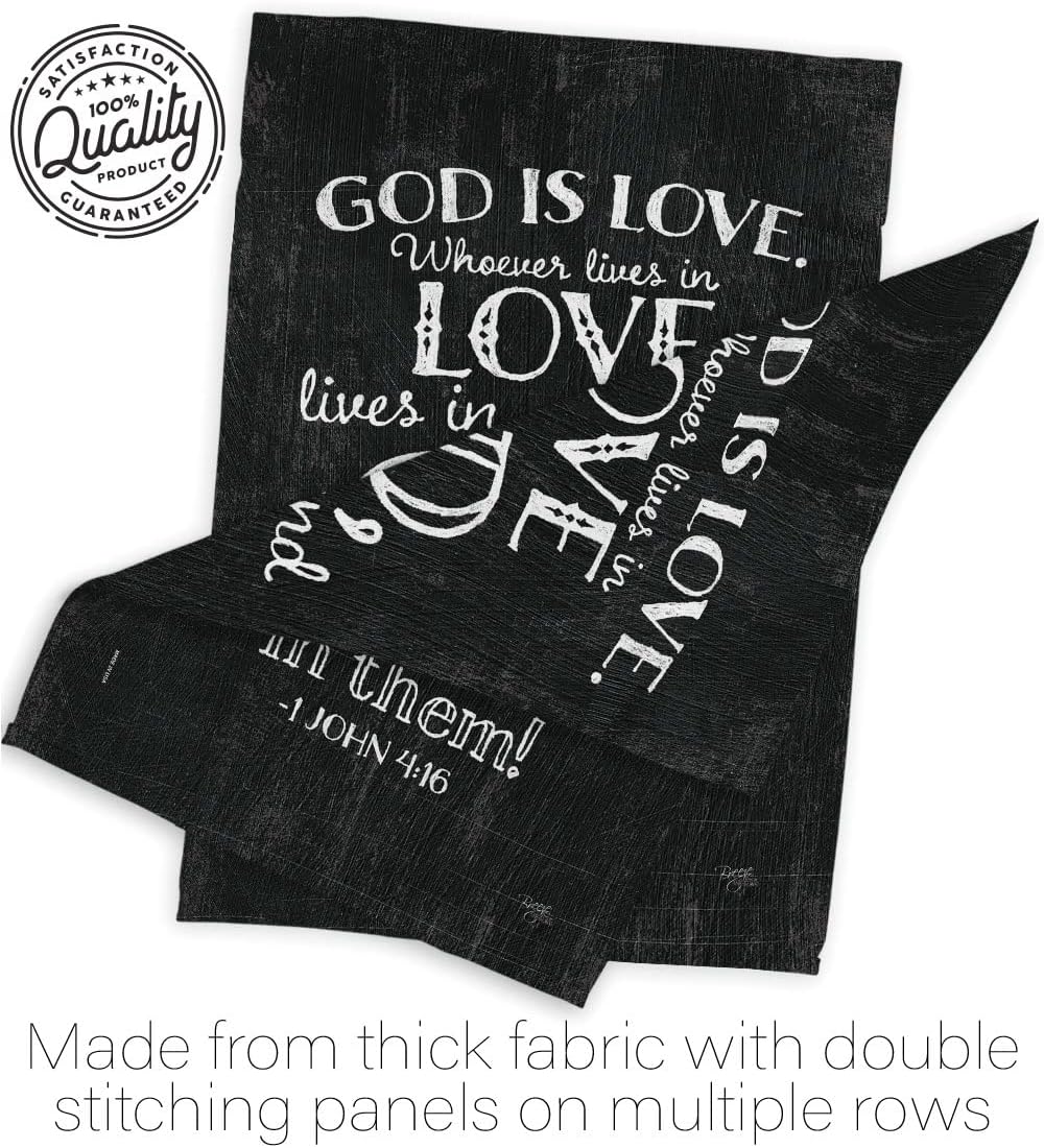 Breeze Decor God is Love Garden Flag Religious Bible Verses Bless Faith Thank Hope Pray Christian Religion House Decoration Banner Small Yard Gift Double-Sided, Made in USA