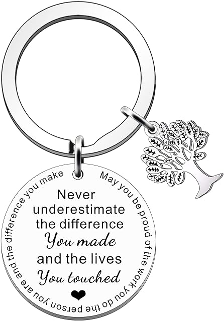 JETTOP Leaving Gifts Keyring for Colleague Women Men Coworker Leaving Goodbye Retirement Gifts for Women Thank You Gift Appreciation Gifts for Social Worker Volunteer Nurse Teacher Friends