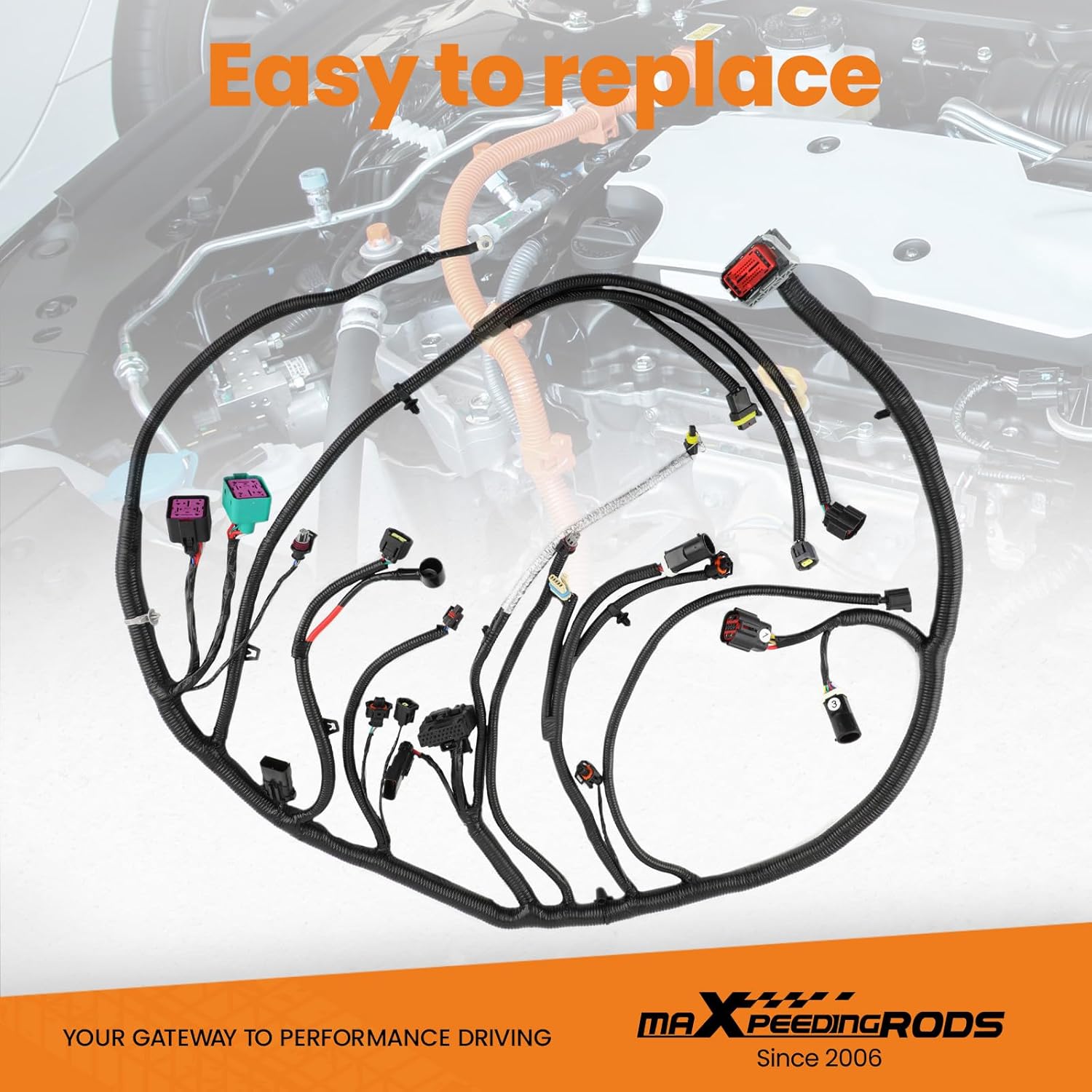 maXpeedingrods Engine Wiring Harness 5C3Z-12B637-BA for Ford F250 F350 F450 F550 Super Duty 6.0L Diesel Engine 2005, 2006, 2007, Engine Wire Harness 5C3Z12B637BA