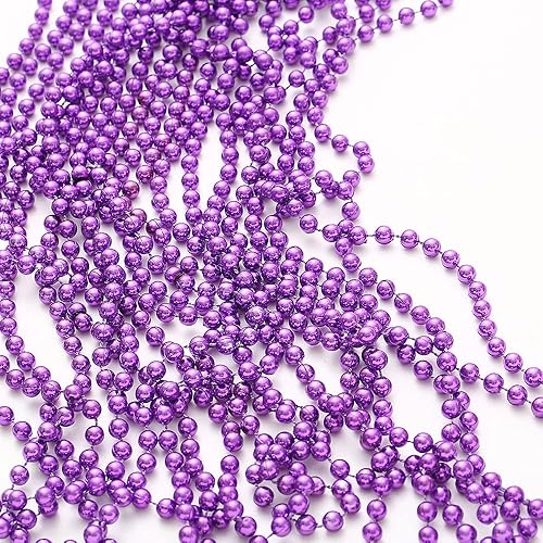 Miniatura 8 de POHU 30 piezas de collar de cuentas de Mardi Gras  33 pulgadas (aproximadamente 33.0in) decoraciones de fiesta  vestidos a granel, flotadores,