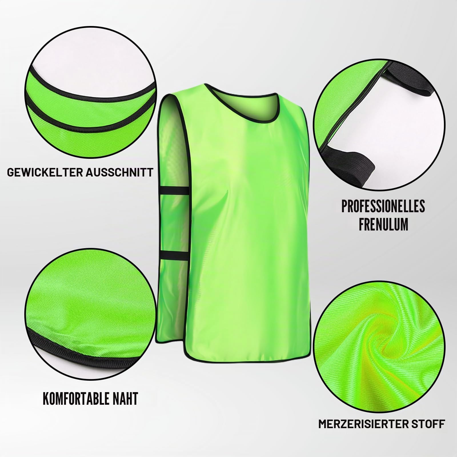 Trainingsleibchen für Fußball, 12 Stück Fußball Trainingsweste für Kinder und Erwachsene, Leibchen Fußball für Teamtraining, für Herren Damen Jugend Anfänger, Fussballtraining Zubehör, 47 x 70 cm