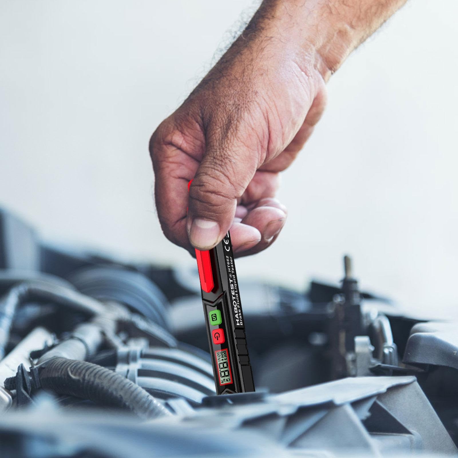 Probador de humedad de líquido de frenos, analizador de comprobación para refrigerante, bolígrafo de inspección de líquido de frenos, para motocicleta, camión, garaje, carreras, taller al aire