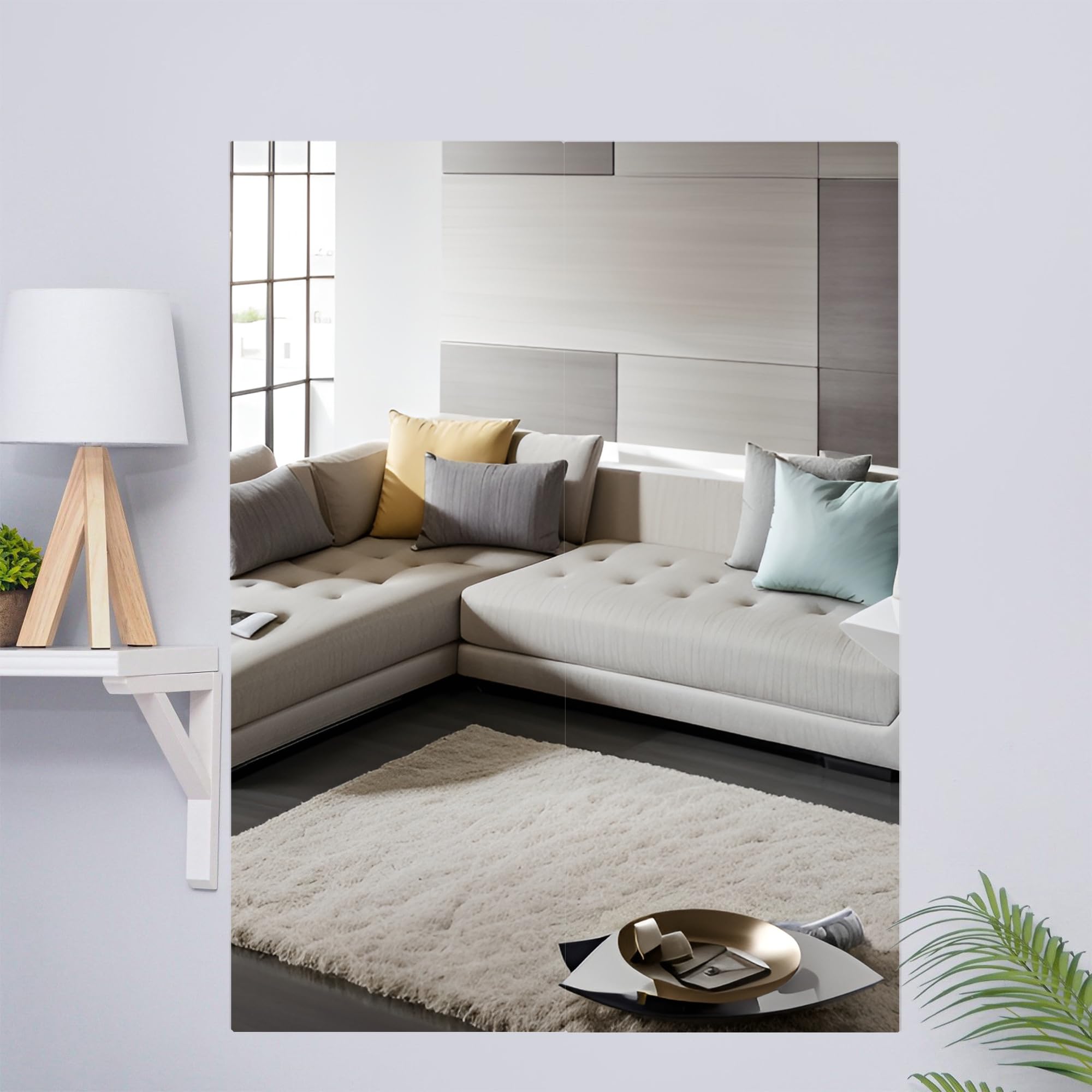 9 Miroirs Carrés Autocollants 15x15cm - Stickers Muraux Décoratifs - 3D