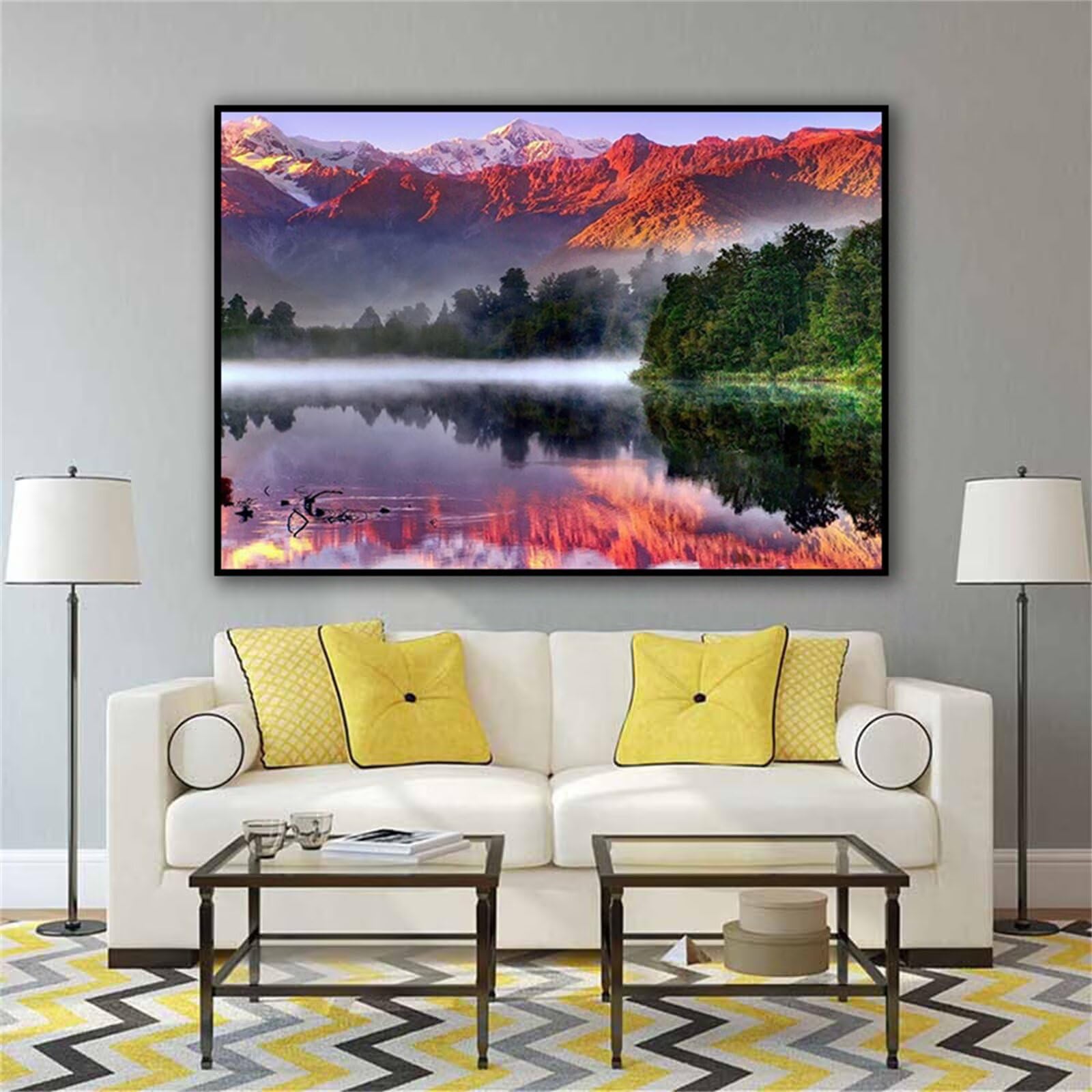 Kit Broderie Diamant Peinture Premium 80x120cm Grand Canevas 5D