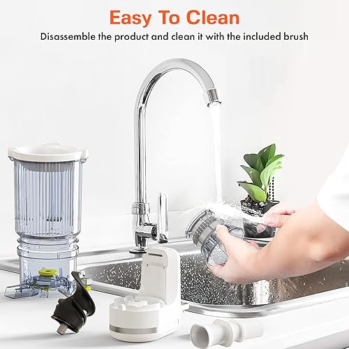 Miniatura 6 de Accesorio de exprimidor para batidora de pie KitchenAid, exprimidor lento de prensa en frío con canal de alimentación grande de 4.9 pulgadas para