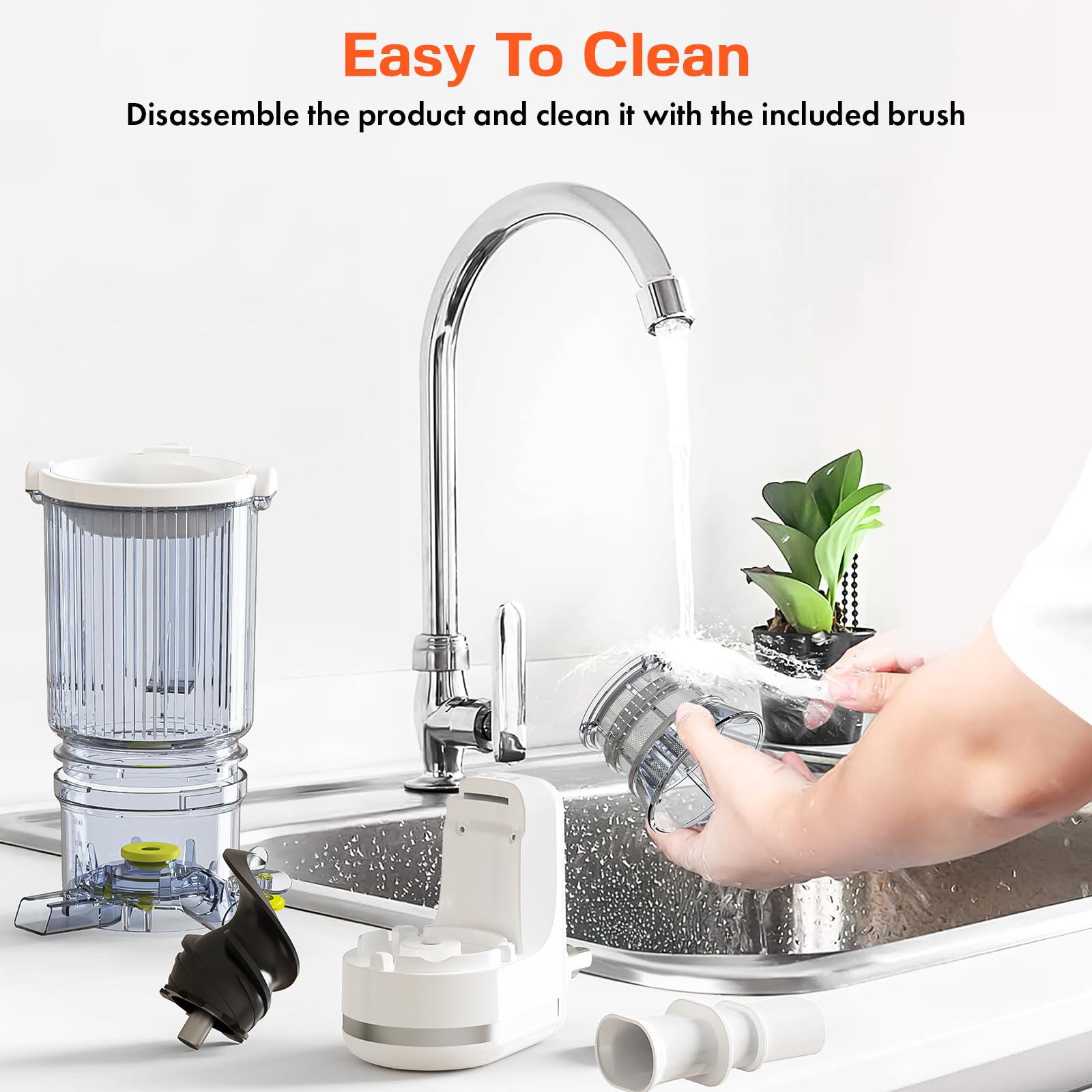 GVODE Entsafter Aufsatz für KitchenAid Entsafter Gemüse und Obst Testsieger für Kitchen Aid Slow Juicer Zubehör, Inklusive 2 * 1L Messbecher für KitchenAid Zubehör