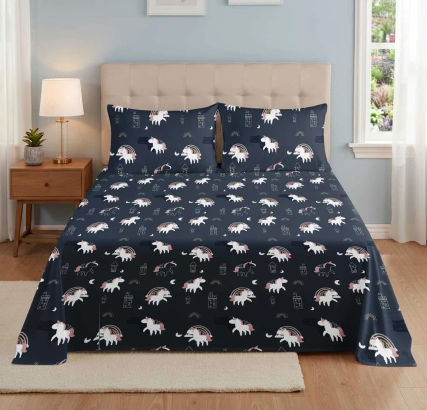 Kids Printed Double Bedsheet with 2 Pillow Covers | Soft Cotton Bedsheet for Boys & Girls | Cartoon Character Design | Comfortable & Skin Friendly Bedding Set | Double Bed Size 90x100 Inch-image-28