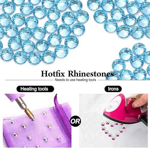 Miniatura 6 de Hotfix - Diamantes de imitación redondos de cristal con parte trasera plana para manualidades, ropa, zapatos, bolsa, decoración de bricolaje,