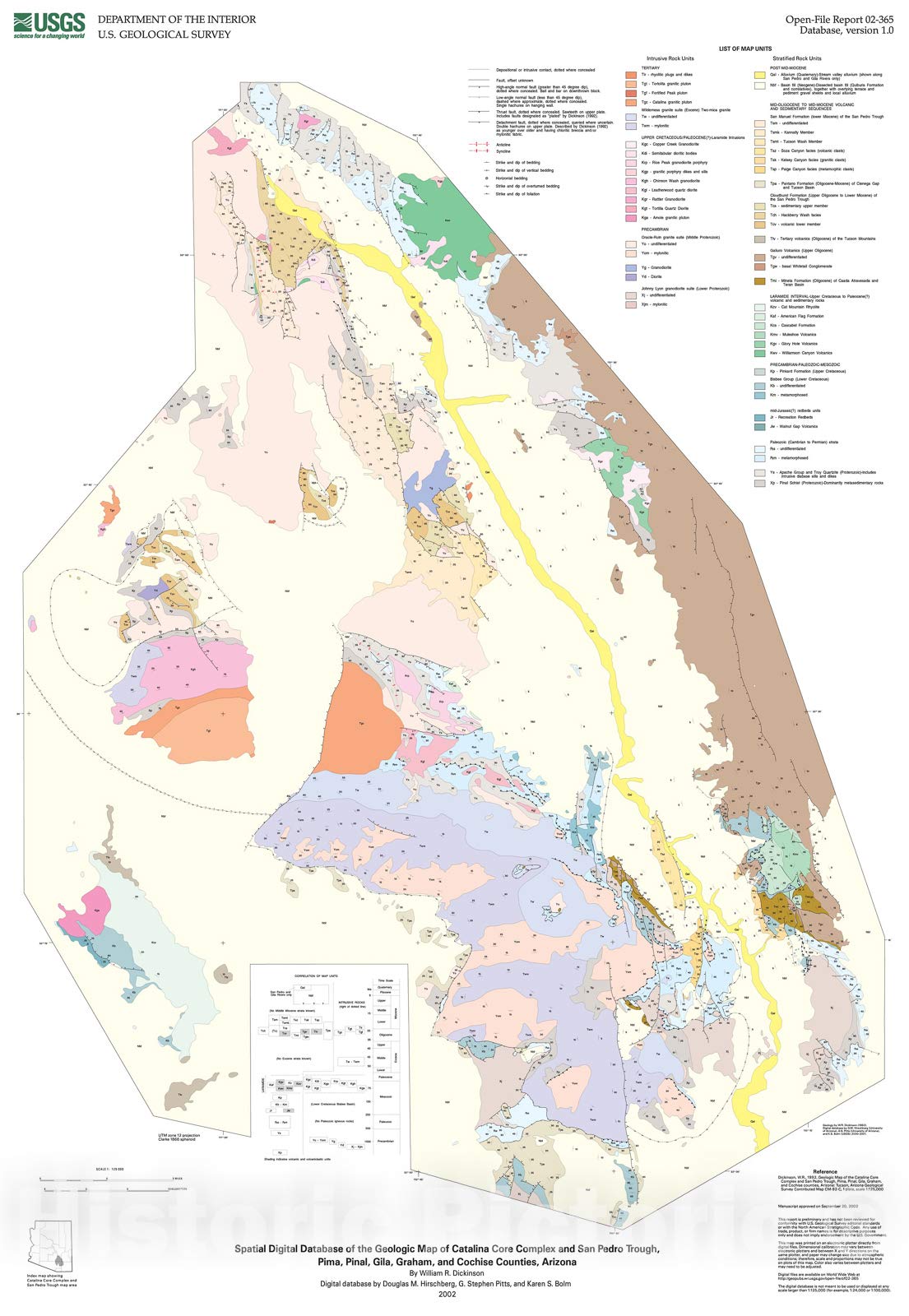 Buy Spatial digital database of the geologic of Catalina Core Complex and San Pedro Trough