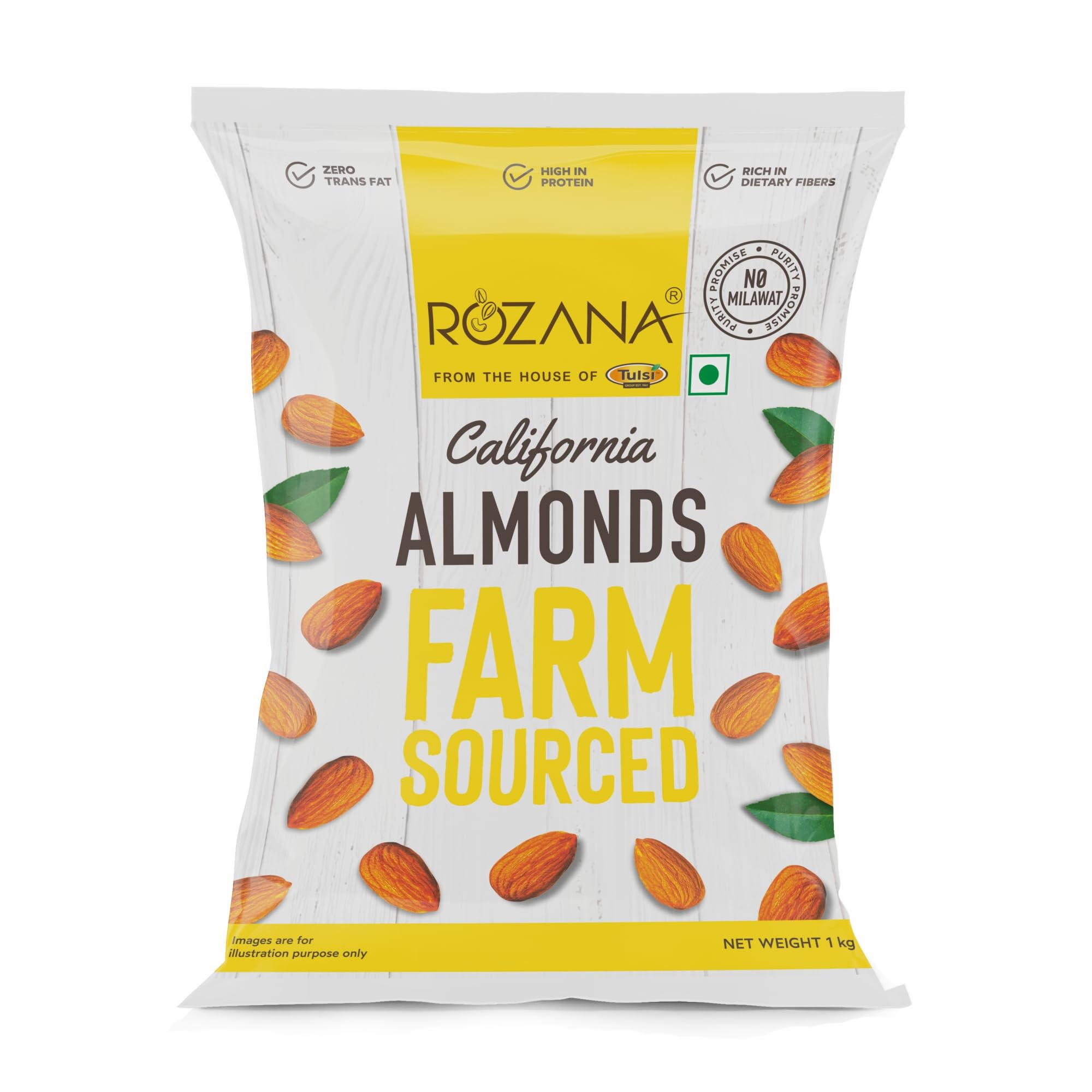 Tulsi Rozana California Almonds, 1000gm