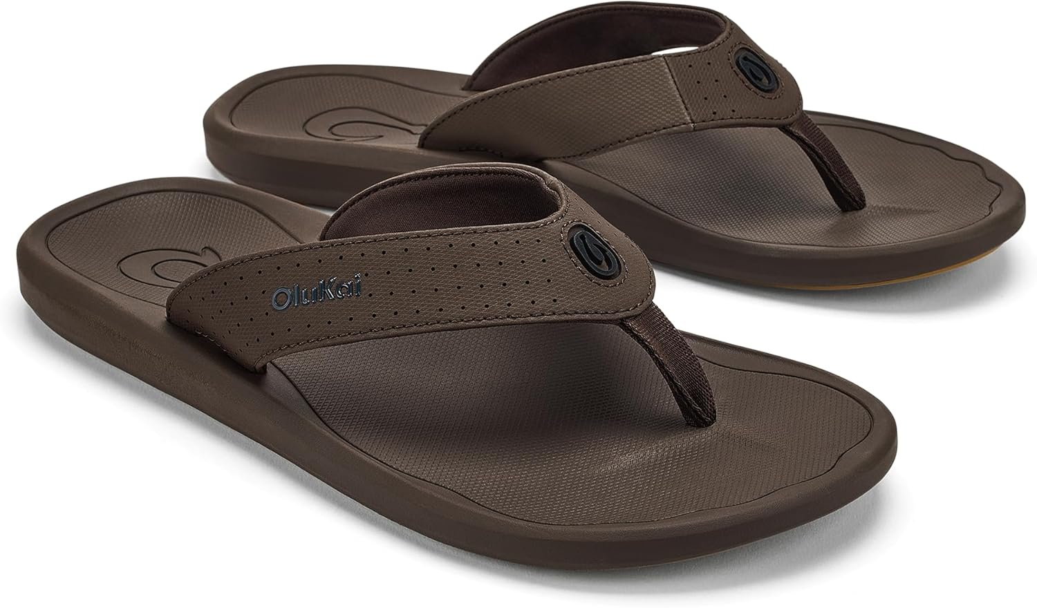 OLUKAI Ki'i Men's Beach Sandals, Quick-Dry Flip-Flop Slides, Water Resistant & Lightweight, Compression Molded Footbed & Ultra-Soft Comfort Fit - Image 5