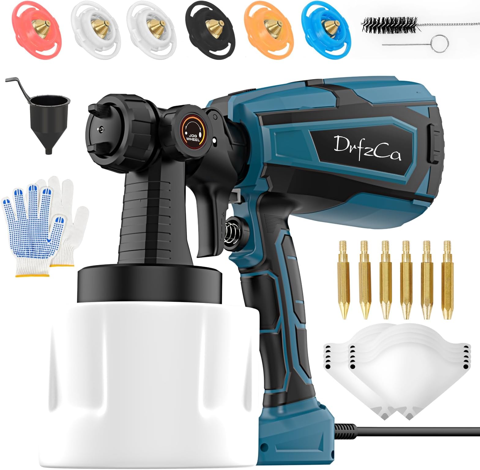 Electric Paint Spray System, 800 Ml, Handle Paint Gun, Wall Paint, HVLP Portable Paint Spray Gun, Adjustable Paint Flow, 650 W, 3 Nozzles, 3 Spray - View #4