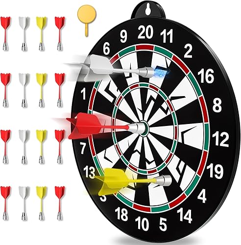 Miniatura 3 de 16 piezas de tablero de dardos magnético, tablero de dardos magnético para interiores y exteriores, juego divertido para juegos de fiesta, juguetes