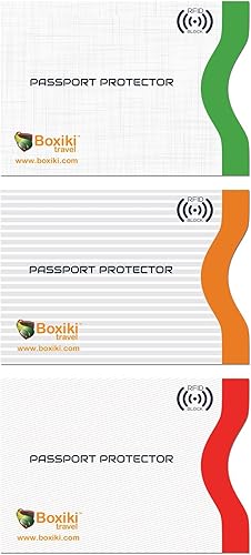 Miniatura 7 de Boxiki Travel - Juego de 12 fundas protectoras para tarjetas de crédito RFID para prevención de robo de identidad Juego de 12 fundas protectoras