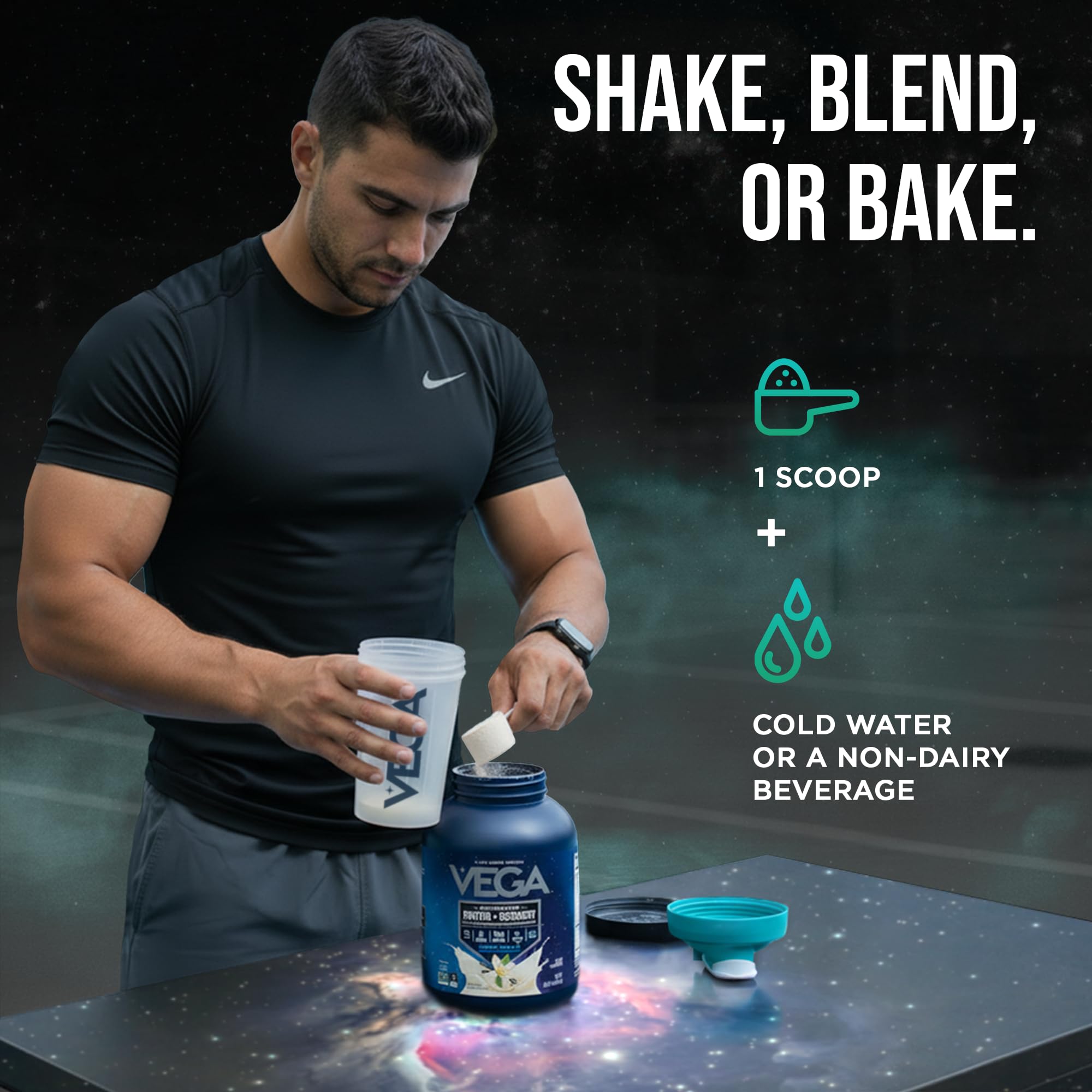 Vega Protein + Recovery, Vanilla – 30g Vegan Protein, Dairy