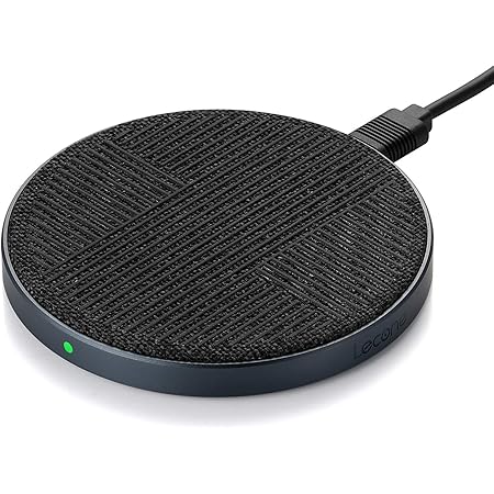 Lecone 10W Fast Wireless Charger Qi Certified Premium Fabric Wireless Charging Pad Compatible with iPhone 11/Xs MAX/XR/XS/X/8/,10W Fast-Charging Samsung Galaxy S10/S9/S9+/S8/S8+/Note 10, Black
