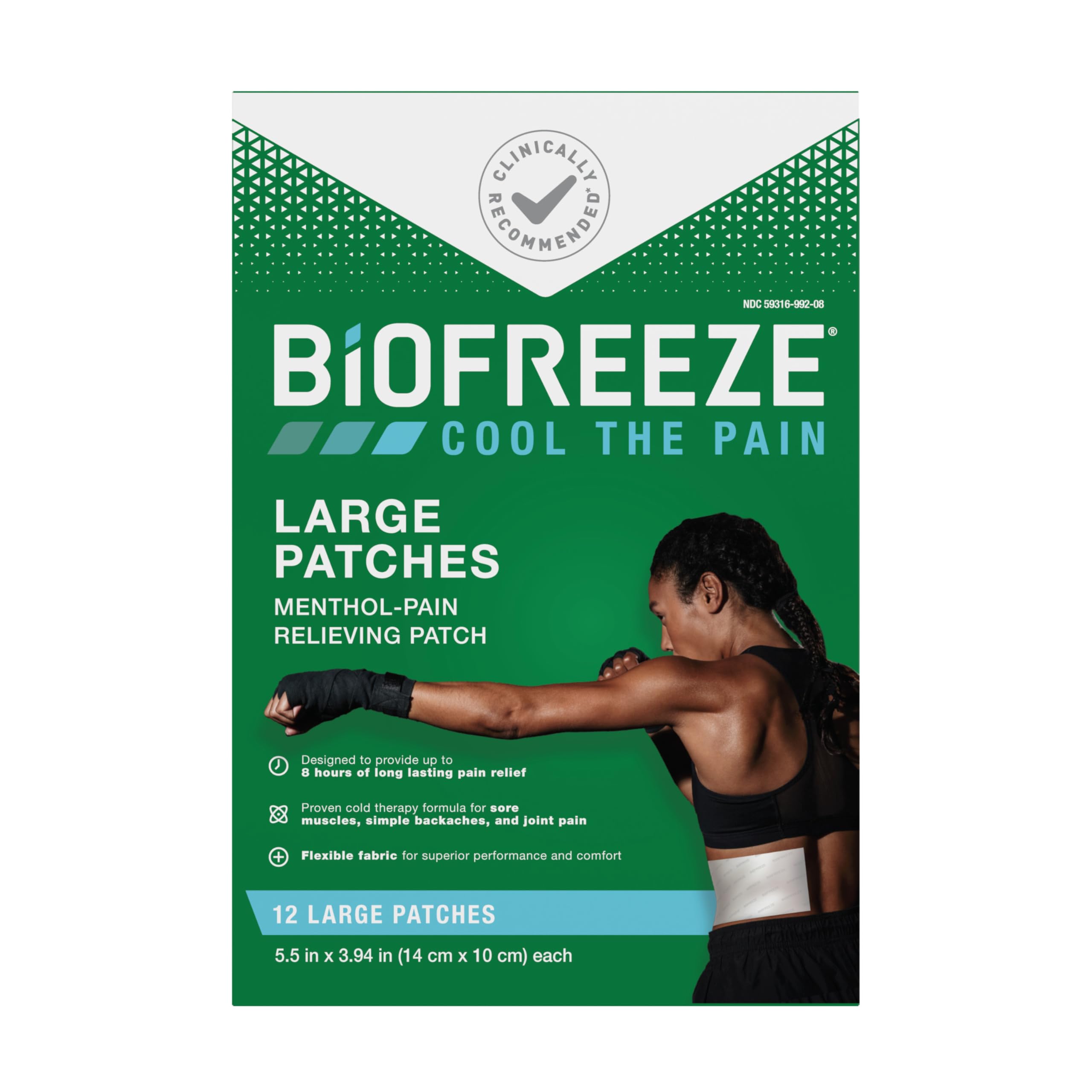 Biofreeze Large Pain Relief Patches 12 ct