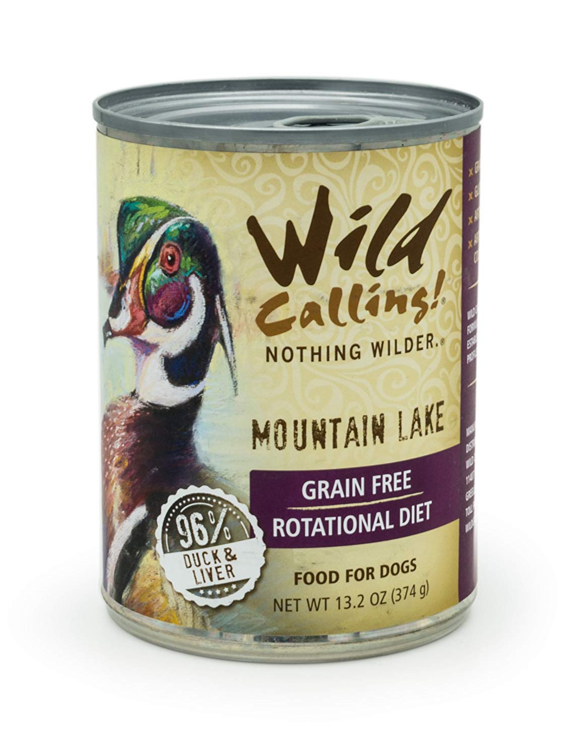 Dogswell Wild Calling! Mountain Lake 96% Duck Dog Cans 12/13 oz Pet Food, 1 Pack, One Size