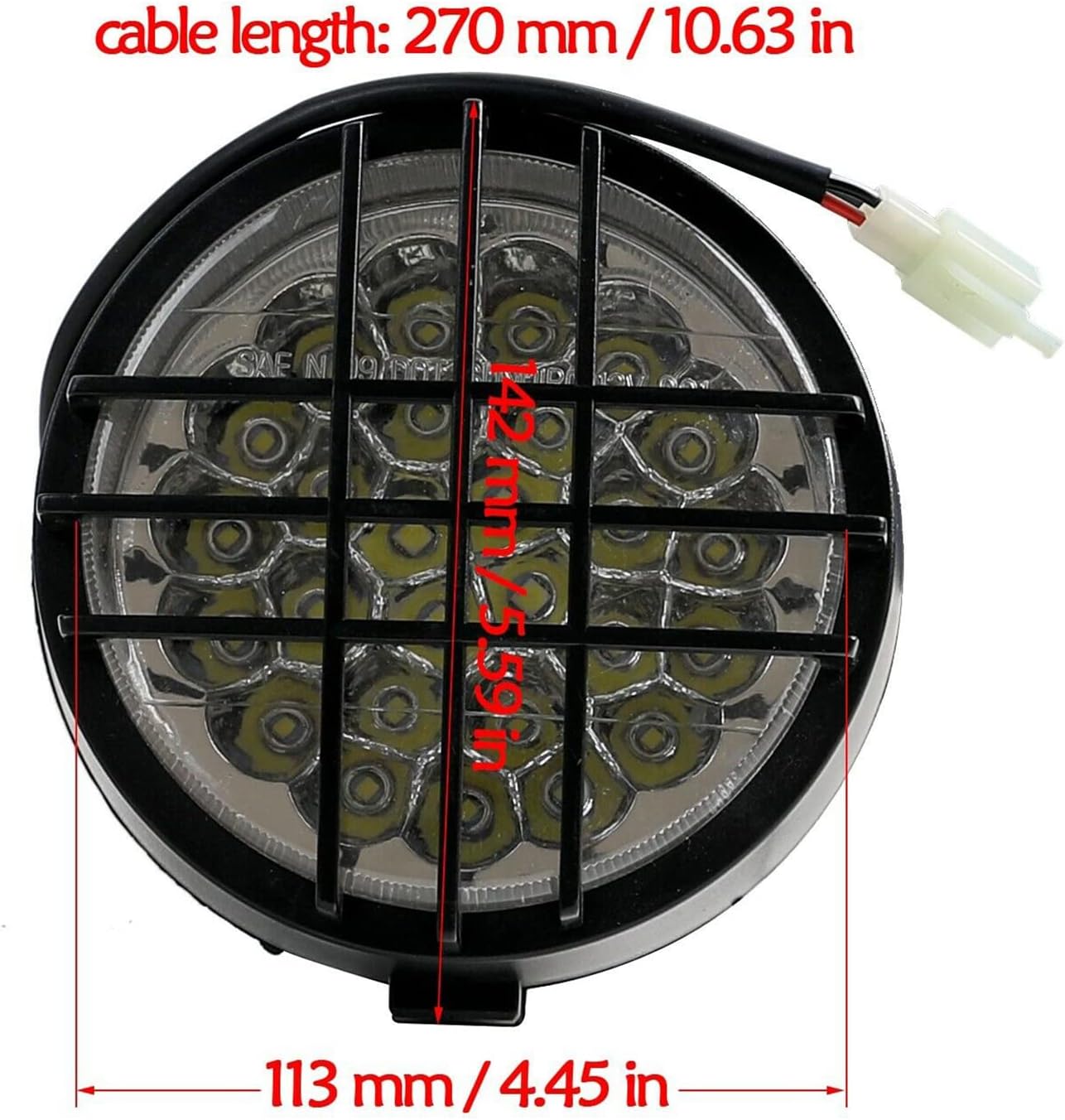 2x 12V LED Head Light for ATV GO kart Quad Buggy