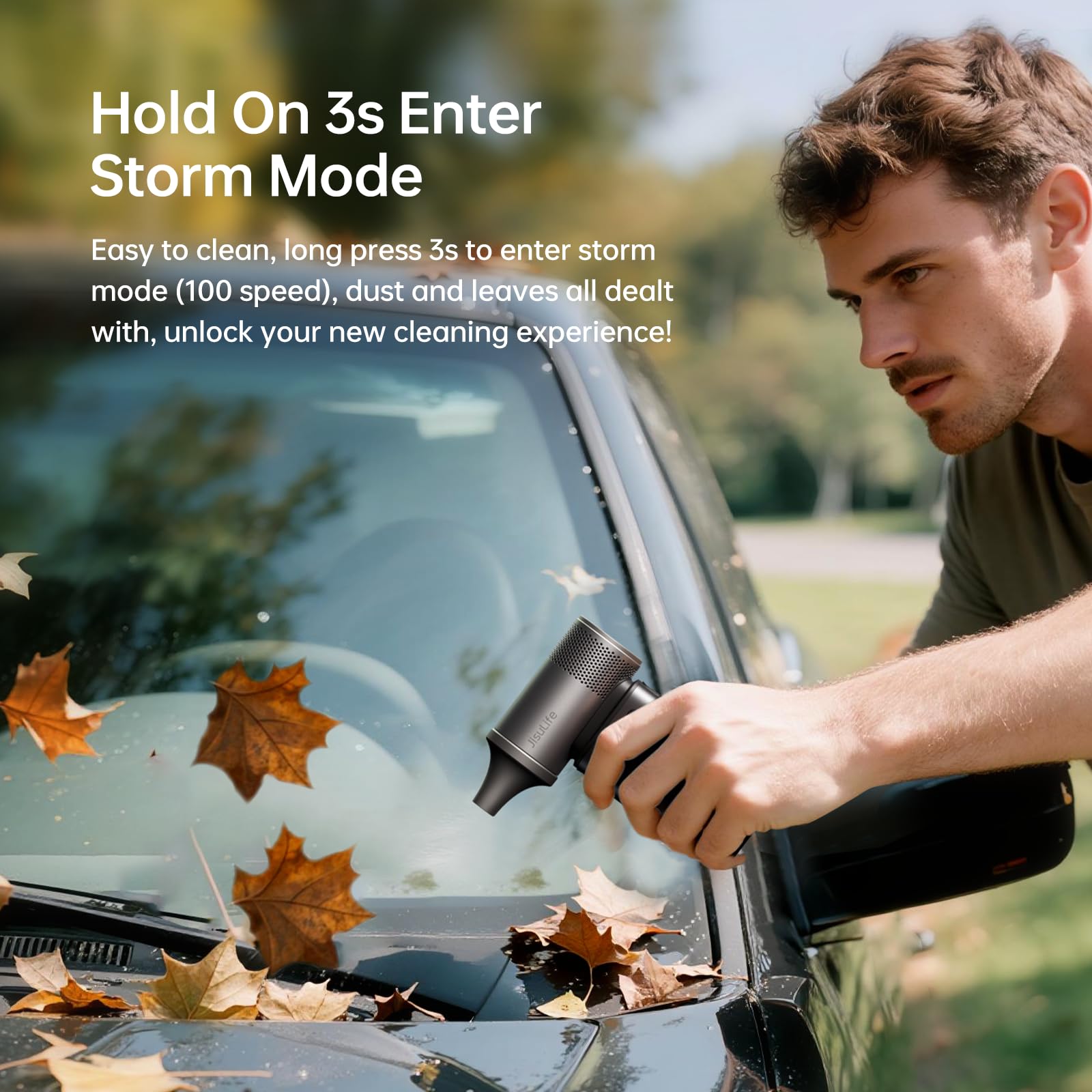 JISULIFE Portable Handheld Fan 5 IN 1, 100 Speed, 9000mAh Max 25