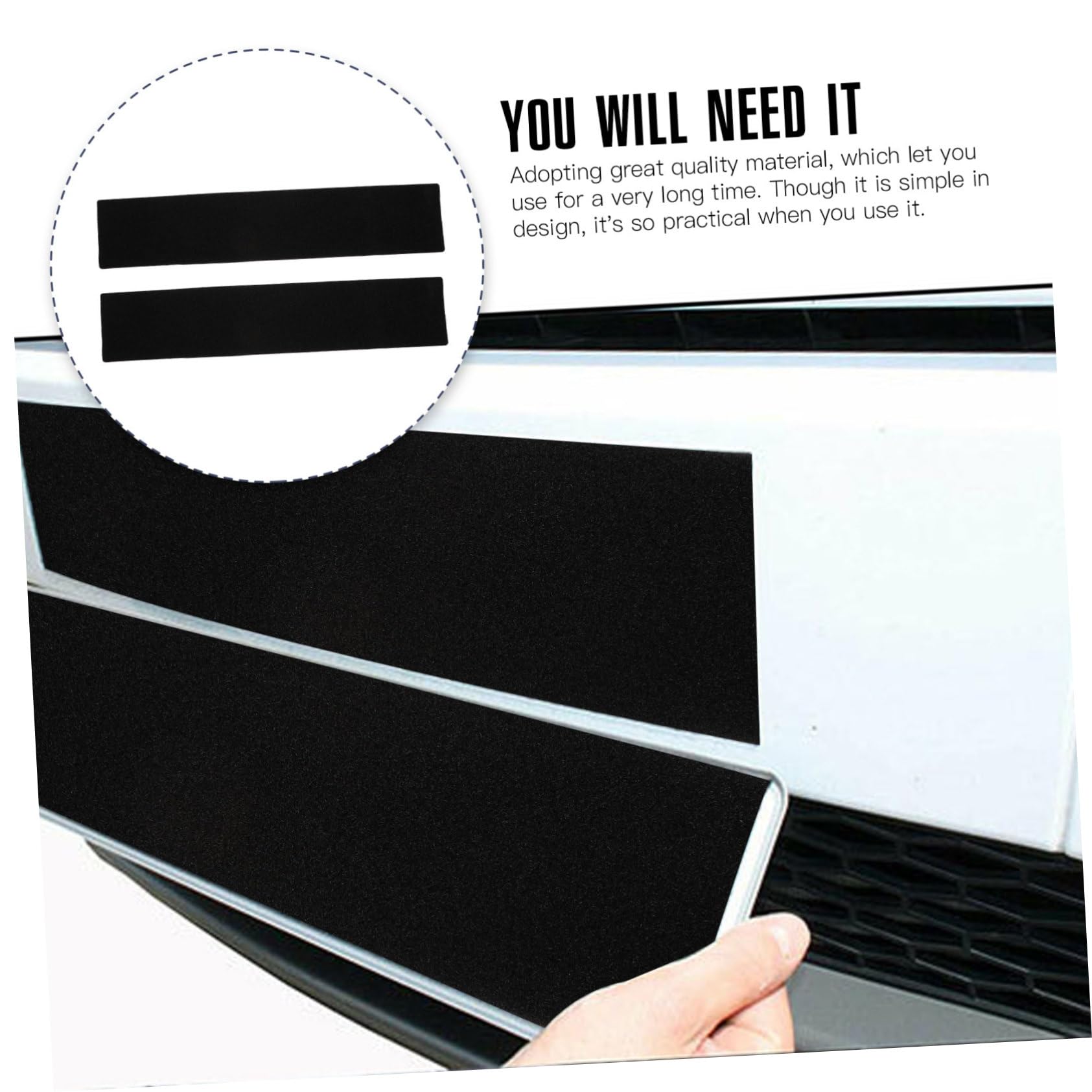 PACKOVE License Plate Double Tape 100 * 500mm Hook and Loop Fixing Strip for Car Number Plate Mounting