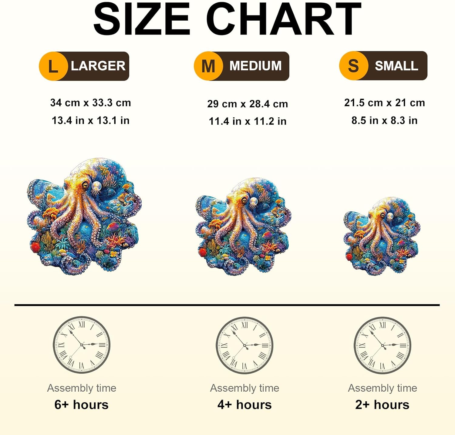 Wooden Puzzles for Adults, Unique Shaped Underwater World Octopus Jigsaw Puzzles,Magic Wooden Jigsaw Puzzles, Gifts for Family or Friends for Any Holiday.(11.4 * 10.4 in 200pcs)