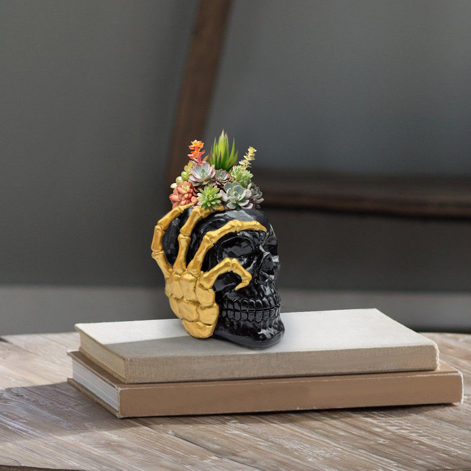 スカル型 プランター ／ 植木鉢 スカル型 プランター ／ 植木鉢