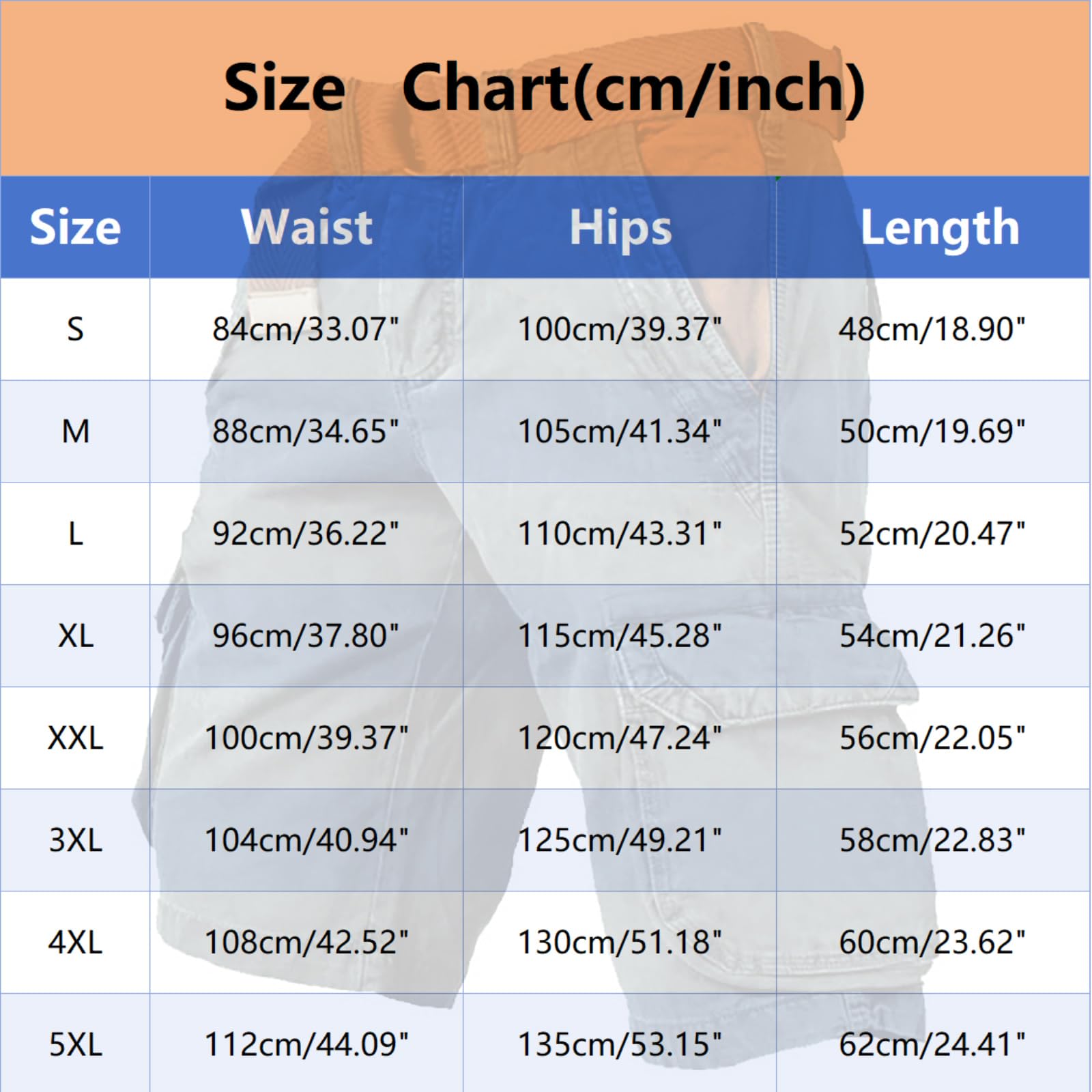 Pantaloncini Jeans Imitazione da Uomo Estivi Cargo Bermuda Larghi Senza Cintura Elasticizzati Shorts Sportivi Casual Pantalone Leggero Multi Tasche Pantaloni Chino